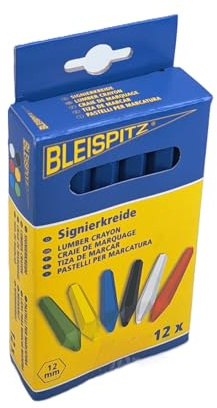 Dicoal - Juego tiza sin etiqueta hexagonal diámetro 12x120mm azul (12u)