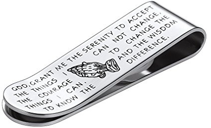 FaithHeart Pince à Billets Homme Acier Inoxydable Bijoux Religieux Money Clip Portefeuille Clips