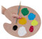 Relaxdays 10026738_58 Peinture en Bois, mélange avec Trou, Palette pour Artistes, Couleur Naturelle, Nature, 1
