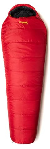 Snugpak The Sleeping Bag WGTE with Isofibre Insulation - Cold Weather Rated, Lightweight, Compact Mummy Sleeping Bag with Compression Sack for Camping, Hiking - Drawcord Hood & Dual-Zip (Ruby Red)