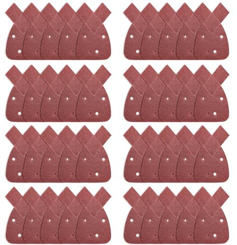 CNMTCCO Black and Decker Mouse Sander Pads, 40 Pcs Mouse Sander Pads, 40/60/80/120 Compatiable with Mouse Sanding Pads, Detail Hand Sander for Grinding and Polishing