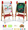 Kinder Staffelei 3 in 1 Kindertafel aus Holz mit Papierrolle Doppelseitige Whiteboard und Tafel Höhenverstellbar Standtafel 68-114cm Tafel Kinder mit Ablagefach Buchstaben Zahlen und Anderes Zubehör