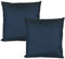 JACK 2er Set Outdoor Kissenhülle Kissenbezug 50x50cm Wasserfest Sitzkissen Lounge Kissen Garten Stuhl Lotus Effekt, Farbe:Marine