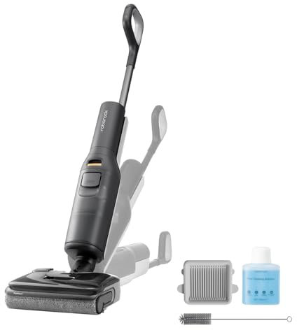 roborock F25 Nass-Trocken-Staubsauger, kabelloser Staubsauger und Mopp in einem mit 20.000 Pa, 90°C Heißluft-Schnelltrocknen & Heißwasser-Selbstreinigung, kein Verheddern, 180° flach absenkbar