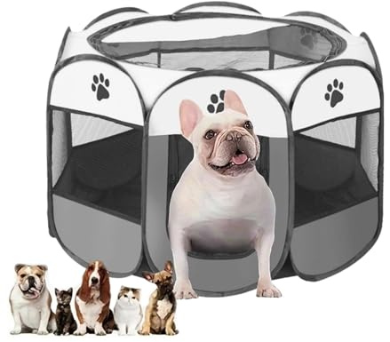 Recinto pieghevole per cuccioli, box per animali domestici per interni con ventosa, recinto pop-up per cani, recinto portatile per animali domestici, recinto per cani per interni conigli gatti, per