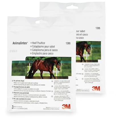 Animalintex Hoof Poultice Pads for Horses - 3 Per Pack, 3M Equine Poultice for Abscess Wounds and Hoof-Treatment - Pre Cut Hoof-Shape