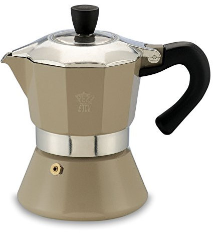Pezzetti Espressokocher, Moccakocher, Kaffeekocher für 3 Tassen, Farbauswahl … (Grau)