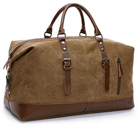 Grand Sac de Voyage en Toile avec fourre-Tout, Sac à Main et Sac à Main, Sac à bandoulière pour Le Week-End Crossbody