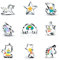 Ghope Lot de 9/12 Licorne Océan Emporte-Pièces Cutters Pâtisserie Moule à Dessert en Acier Inoxydable pour Enfant DIY motift de Biscuit et Décoration de Gâteau, Arc en Ciel (Licorne)