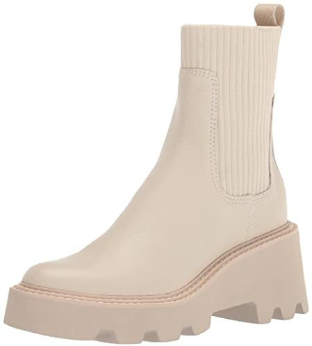Dolce Vita Damen Hoven Mode-Stiefel, Elfenbeinfarbenes Leder, H2o, 39.5 EU