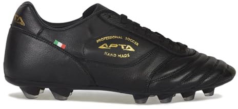 Goal - Scarpe da Calcio in Pelle di Vitello & Canguro, Massime Prestazioni e Comfort - Suola FG, Ideale per Terreni Naturali compatti - Taglia 42,5 - Colore Nero