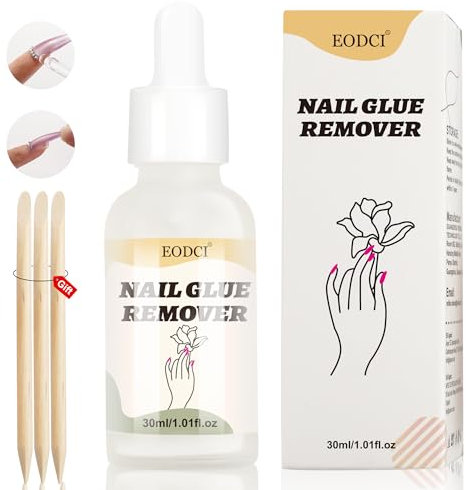 Removedor de pegamento para uñas de presión, 30 ml, kit de removedor de pegamento profesional, uñas postizas, uñas acrílicas, falsas uñas de gel, sin acetona