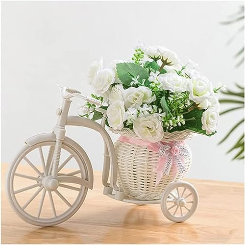 XFZJCHAP Flores Artificiales Flores Falsas Flores Artificiales, Flores Artificiales con Carro de Flores para Ramos de Bricolaje, centros de Mesa, arreglos de mesas de Fiesta, Decoraciones