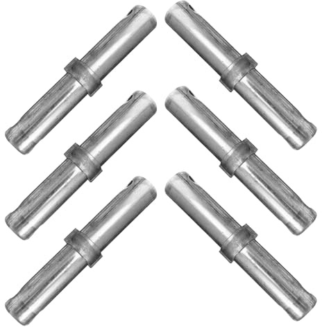 Hoement 6 Pezzi Perni per Impalcature in Metallo Zincato Barre di Collegamento Robuste con Molla Perni di Accoppiamento Diametro 36 MM Spessore 8 MM per Cantieri e Lavori Edili