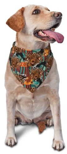 Höglandskort hundhalsduk snygg hund bandana tvättbar hundhalsduk för små medelstora och stora hundar katter hundkläder & tillbehör