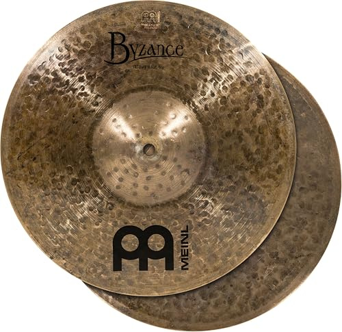 Meinl Cymbals Byzance Dark Hihat 13 Zoll (Video) Schlagzeug Becken - Paar - (33,02cm) B20 Bronze, Dunkles Finish (B13DAH)