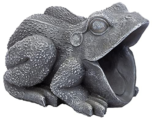 Design Toscano QM7512081 Garden Frog Decorative Object, Grey Stone