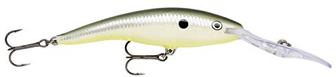 Rapala - Deep Tail Dancer Angelköder - Angelzubehör aus Balsaholz - Stabile Tauchschaufel - Süßwasser Spinnköder - Lauftiefe 6m - Fischköder 9cm, 13g - Hergestellt in Estland - Glow Grey Shiner