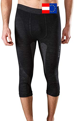 Merino & More Pantaloni termici da uomo a strato base - Leggings intimo 3/4