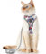 Supet Katzengeschirr und Leine Set Fluchtsicheres Kätzchengeschirr Verstellbares Katzenwestengeschirr mit Reflexstreifen Universelle Katzenleine und -Geschirr für Katzen/Welpen Grau M