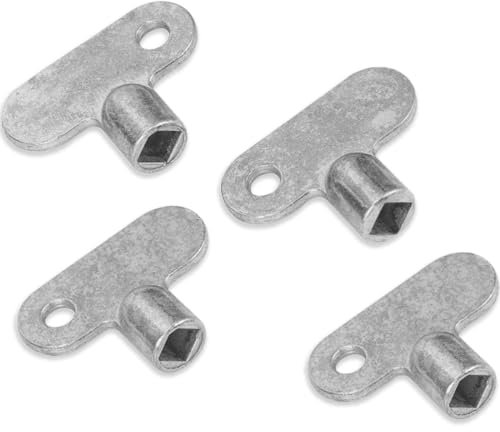 ZKSXOA Llaves de Radiador,4 Piezas Radiador Extraíble Llaves de Purga de Válvulas Purgador Estanterias para Toallero Agua Llave Montaje Tapon Calefaccion para Grifo de Radiadores