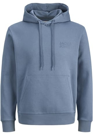 JACK & JONES Jjecorp Logo Sudadera con Capucha Noos PLS, Talla Grande, Blue Mirage., 4XL
