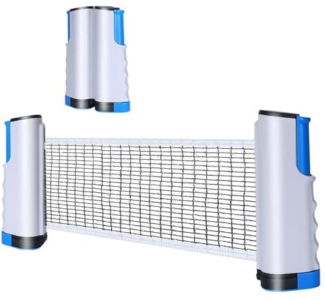 Nolvireth Retractable Ping-Pong Net, Portable Ping-Pong Net with Adjustable Clamps, for Home, Office, Kitchen or Outdoor Play