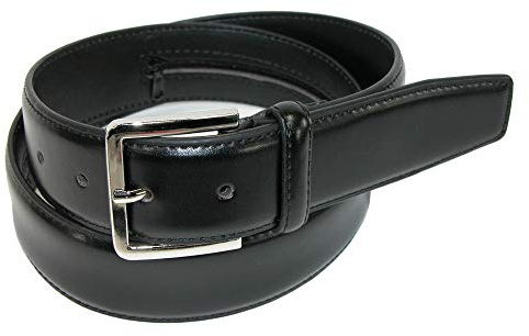 CTM Men's Leather Travel Money Belt, 38, Black