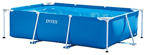 'INTEX Rectangular Swimming Pool with Steel Frame, Large Capacity of 1662 litres, Fast and Easy Setup, Convenient Storage