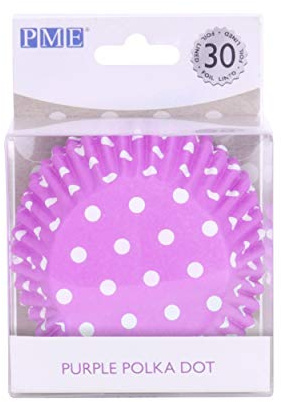 PME BC823 pappersbakform violett polka-punkt, foliefodrad