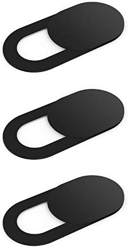 HOCAYU MYWILON Cache Webcam Cover Cache Camera Ordinateur Portable Ultra-Mince pour iPad Pro/Tablettes/Ordinateur Portable/PC/iPhone 8/7/6 Plus(Noir) [Pack 3 Unités]