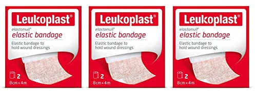 Leukoplast Elastomull Elastic Bandage - Flexible Strong Wound Dressing Fixation Tape for First Aid Kit- 2 PCs - 3 Pack