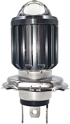 Ruiandsion H4 - Bombilla LED para faros delanteros de motocicleta 9-80V doble color con lente de proyector chips CSP superbrillantes luz alta/baja bombilla LED color blanco y amarillo