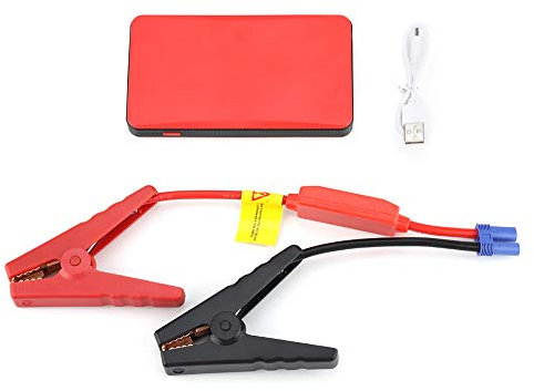 BOROCO Tragbares 12-V-Auto-Starthilfe-Motorbatterieladegerät Power Bank Autobatterie-Booster-Pack zum Starten der meisten 12-V-Motoren unter 3,0 l Benzin(Rot)
