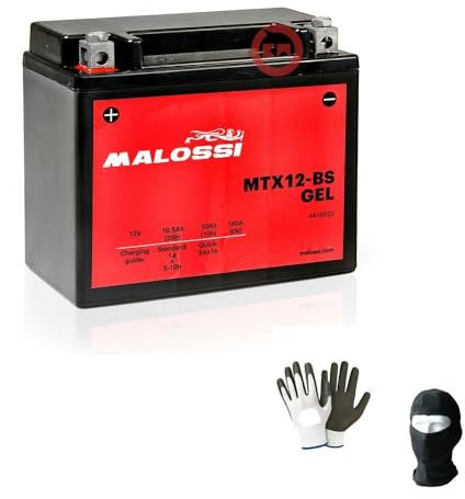 KOMPATIBEL MIT CF Moto SR 450 für Jahr 2023 al 2023 Batterie YTX12-BS Gel-MALOSSI MTX12-BS BEREITS BEREIT UND AKTIV VERSENDET Batterie-LADEGERÄT 10AH 12 Volt 150X87X130MM