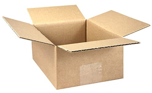 smiley pack 25 Stück Faltkartons 200 x 150 x 90 mm KK10 braun Versandkarton Verpackungskartons 20 x 15 x 9 cm aus Wellpappe 1 wellig Karton Pappkarton Versandbox Paket Päckchen