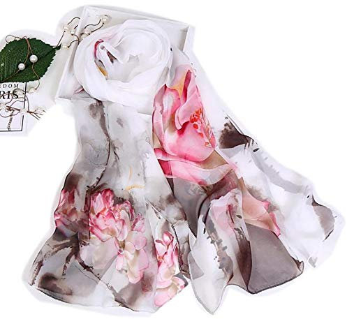 Damen Halstuch Herbst Schal Super Deckenschal Weicher Schal Temperament Schals Mode scarf Halswärmer Halstuch Seidenschal Lockere Strick Print Loopschal warm halten Frauen Tücher (C, One Size)