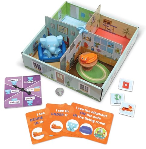Learning Resources Elephant in the Room Positional Word Activity Set, Ages 4+, Educational Games, Games for Kids 4-8, Board Games for Kids 4-6