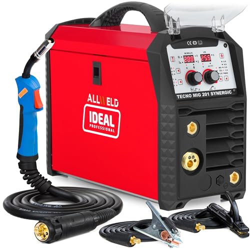 Ideal Tecno MIG 201 MMA Synergic - 200A poste a souder mig avec gaz et synergie - MMA, fil fourré, TIG DC, soudage par points - mode 2T/4T, euroconnecteur - technologie IGBT