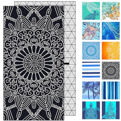 Strandtuch Mikrofaser Badetuch Groß Strand XXL Strandhandtuch Saunahandtuch Schnelltrocknend Strandtücher Sandfrei Zubehör Saunatuch Microfaser Handtuch Beach Towel Strandlaken Reisehandtuch Urlaub