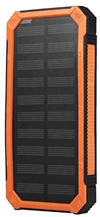 Solar Power Bank med Dubbla USB -portar, Bärbar Solladdare för Utomhuscampingvandring, Snabbt Laddande Solbatteri för Mobiltelefoner (DIY -kit, 4 färger) (Orange)