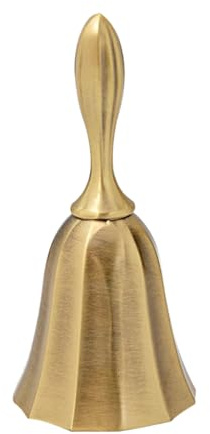 Hand Bell, Brass Bells, Small Bell, Vintage Brass Hand Bells for Dinner, Christmas, Classroom, Bedside, Service and Wedding, Table Metal Decoration, Gifts for Adults