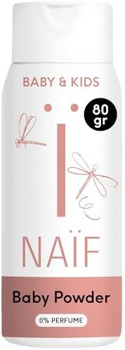 Naïf - Babypuder - 100% natürlich aus Reis hergestellt - Für Neugeborene geeignet - 0% Parfüm - Dermatologisch getestet - Natürlichen Ursprungs