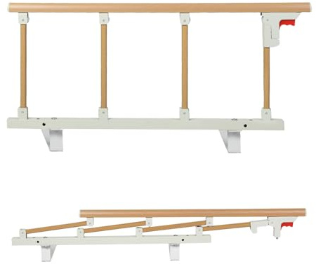 Levede Bed Rail for Elderly Adults, Foldable Bed Assist Rail with Safety Guard, Bed Guard Rail with Handle, Easy Install Bed Safety Rail for Disabled, Pregnant & Seniors Hospital Home Care (94 x 40cm)