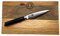 Kombatibel KAI Shun Messer DM-0700 Angebotsset – Damastmesser mit 9cm Klinge – handliches Officemesser ideal zum Schälen & Zerkleinern + 25x15 cm Schneidebrett aus Weinfassholz