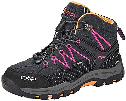 CMP Kids Rigel Mid Trekking Shoes Wp, Scarpe da trekking Unisex - Bambini e ragazzi, Antracite Bouganville 54UE, 33 EU