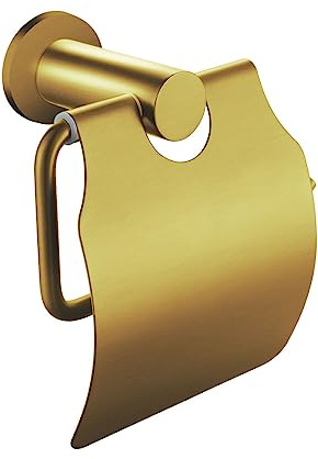 Aloni Toilettenpapierrollenhalter mit Deckel Gold gebürstet