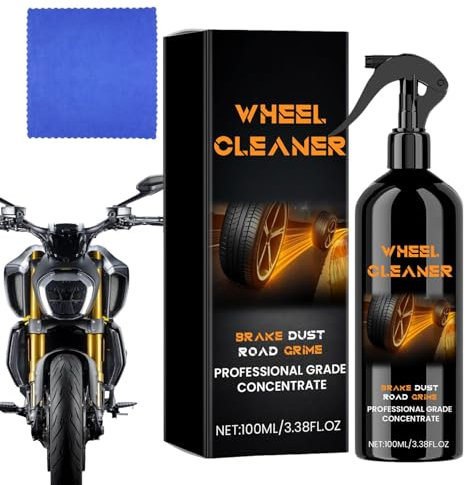 Detergente per cerchioni – Detergente spray per cerchioni, pH, soluzione esfoliante potente da 100 ml | rimozione polvere freno, pulitore ruota, soluzione durevole per auto Fin
