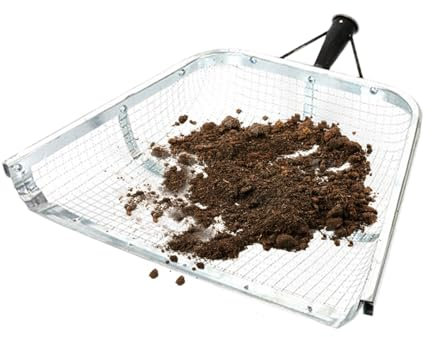 Setaccio da giardino per terreno, pala per setaccio per cereali,Pala per setacciare il terreno in acciaio inossidabile con presa facile | Pala agricola multifunzionale ergonomica, strumento di raccolt
