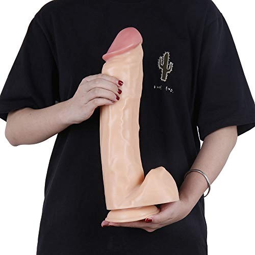 37cm Extra ThickDildo, Realistic Giant AnalDildo, Soft Dual-Density SiliconeDildo, HugeDildo, Powerful Suction Cup, XXL Large Dildo, Thick G-Spot Dildo Sex Toy, Suitable for Women/Men/Couples